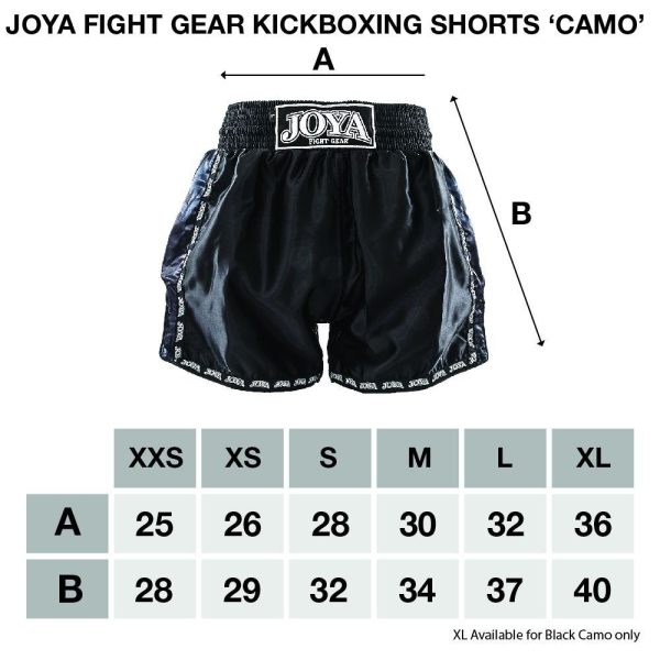 Joya Muay Thai Kickboxing Shorts Camo Black - Image 3