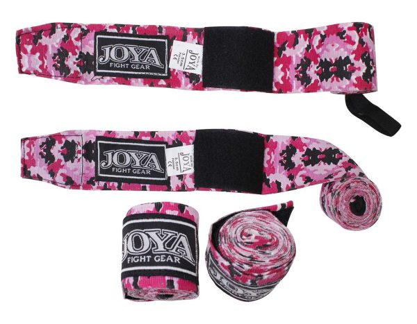 JOYA “VELCRO” BOXING WRAP – PINK CAMO
