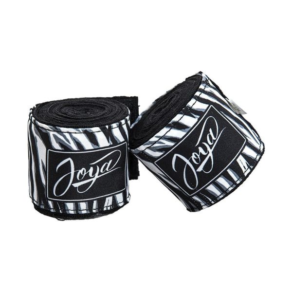 JOYA “VELCRO” BOXING WRAP – WHITE BLACK
