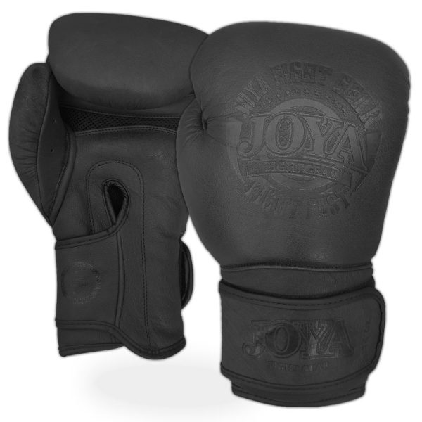 KICK-BOXING GLOVES JOYA "FIGHT FAST" (LEATHER) BLACK